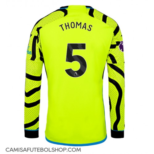 Camisa de time de futebol Arsenal Thomas Partey #5 Replicas 2º Equipamento 2023-24 Manga Comprida